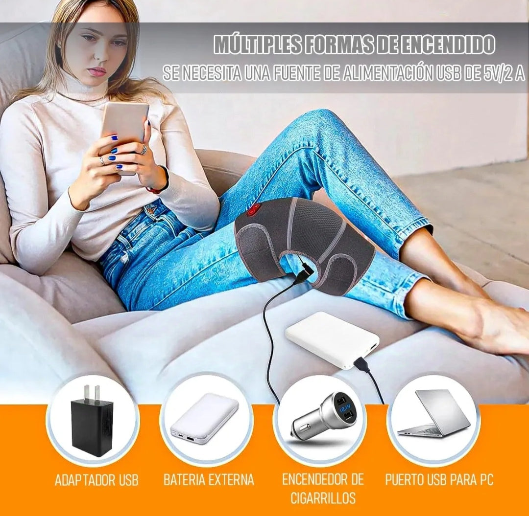 🔥 Masajeador de rodillas con calor y vibración