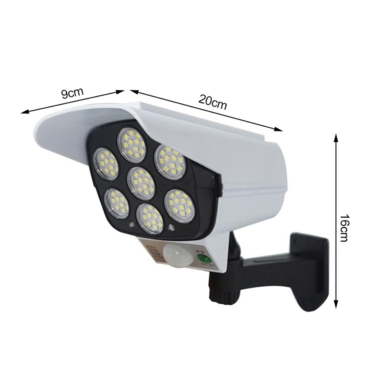 Foco Led Solar Tipo Camara - Ilumina y protege tu casa sin gastar en electricidad ⚡