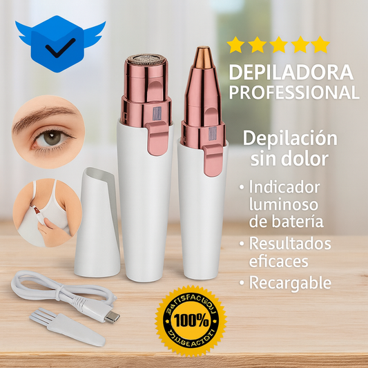 Depiladora Facial SIN DOLOR | Recargable, Discreta y Efectiva