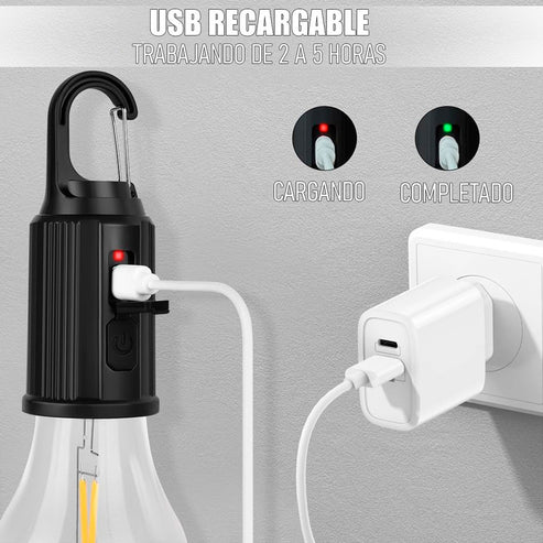 ⚡ Pack Doble: 2 Ampolletas Solares para apagones y aventuras