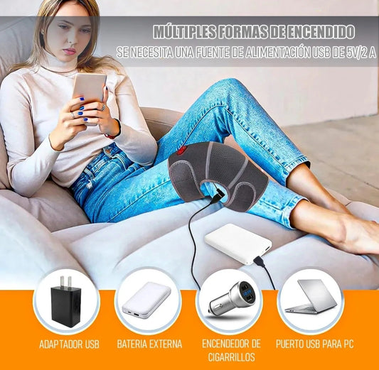 🔥 Masajeador de rodillas con calor y vibración