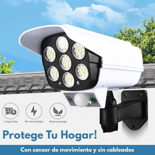 Foco Led Solar Tipo Camara - Ilumina y protege tu casa sin gastar en electricidad ⚡